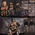 thumbnail image 3 of Figura de acción ViiKONDO FS 73049 Flagset ZIMO 1/6 Modern Battlefield Death End War COD Ghost Team Army Men Modelo Soldado de juguete de 12'', 3 of 5