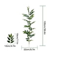 thumbnail image 2 of CreativeArrowy 39.4in Long Eucalyptus Leaves Single Cane Flower Arrangement Decoration 100cm Spring Artificial Plants Square Rattan, 2 of 9