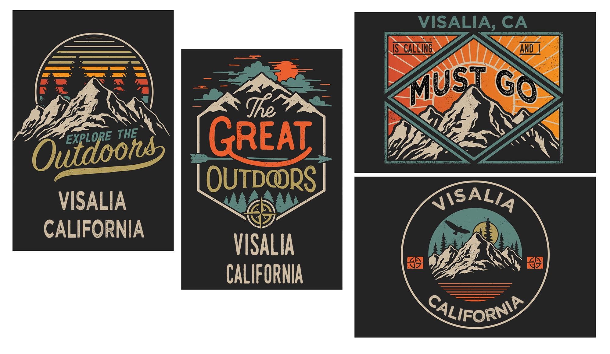 Visalia California Souvenir 2x3 Inch Fridge Magnet The Great Outdoors  Design 4-Pack - Walmart.com