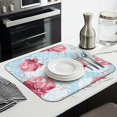 thumbnail image 5 of Microfibre Drying Mat for Kitchen Pink Paper Peony Flowers Dish Drying Drainer Mat Absorbent Pioneer Drying Mat Washing Up for Glass, Plate & Cup 16inch X 18inch, 5 of 6