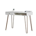 thumbnail image 5 of Caffoz Home Office Computer Hairpin Leg Desk with Drawer, White, 5 of 6