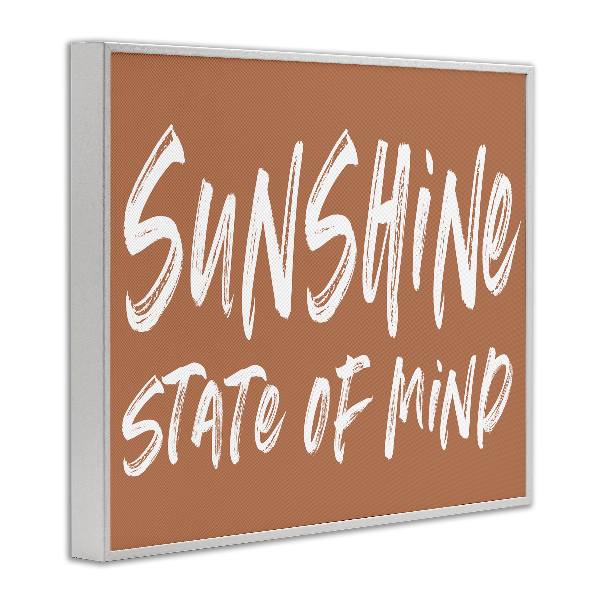 Summery Sunshine State Of Mind White Framed Giclee Art, design by Lettered and Lined
