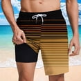 thumbnail image 2 of Pantalones Cortos para Hombre Cintura Elástica con Bolsillos, Forro de Impresión de Moda Casual para la Playa, Al Aire Libre Y el Uso Diario, 2 of 6