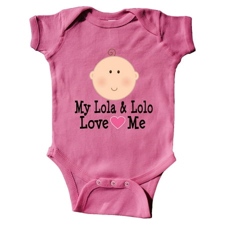 

Inktastic My Lola and Lolo Love Me Gift Baby Girl Bodysuit