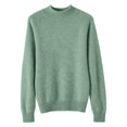 thumbnail image 4 of Women's Mock Neck Raglan Sleeve Sweater, Loose Fit Pullover Top, Solid Color Casual Sweater, Oversized Slouchy Top, Fall Winter Everyday Wear, Long Sleeve Pullover Light Green M, 4 of 9