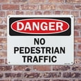 thumbnail image 5 of No Pedestrian Traffic OSHA Danger Rigid Plastic Sign 10 Inch x 7 Inch - 10 Pack, 5 of 8