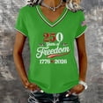 thumbnail image 2 of MEICHEN Women's 250Th Anniversary Print V Neck T Shirt 250Th Anniversary Tshirt Patriotic Tee Womens Summer Essentials Tops, 2 of 4