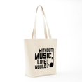 thumbnail image 7 of CafePress - Without Music Life Would Be Flat Tote Bag - Unisex Canvas Tote Bag, Beige, 1-Piece, 7 of 7