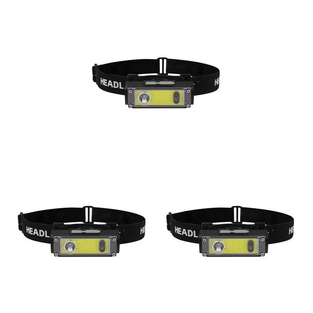 Maytalsory 1/2/3/5 Lampe Frontale 6 Modes Réglables USB Rechargeable Étanche Extérieur Nuit Camping Randonnée Escalade Lampe d'Urgence Sans Batterie 3 Pcs