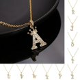 thumbnail image 1 of Collar con colgante de corona con 26 letras en inglés para hombre y mujer, joyería con el alfabeto de circón de lujo, collares con nombre inicial, 1 of 3