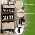 thumbnail image 4 of Qinaqin Shoe Almacenamiento Gabinete con Three Vuelco Top Cajones y Ajustable Shelves Space Saving Narrow de Profundidadsign Fits 18 24 Pairs Shoes Ideal para Entryway cm Alturaallway Front, 4 of 7