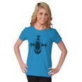 thumbnail image 4 of Scarab Ankh Ancient Egyptian Symbols Womens Slim Fit Graphic Tee Brisco Brands M, 4 of 5