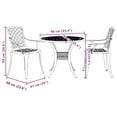thumbnail image 2 of vidaXL Bistro Set Table and Chair Garden Outdoor Patio Furniture Cast Aluminum, 2 of 10