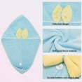thumbnail image 4 of Unique Bargains 2pcs Hair Drying Towels Hair Towel Wrap for Women Bow Hair Drying Cap for Straight Short Hair Blue, 4 of 7