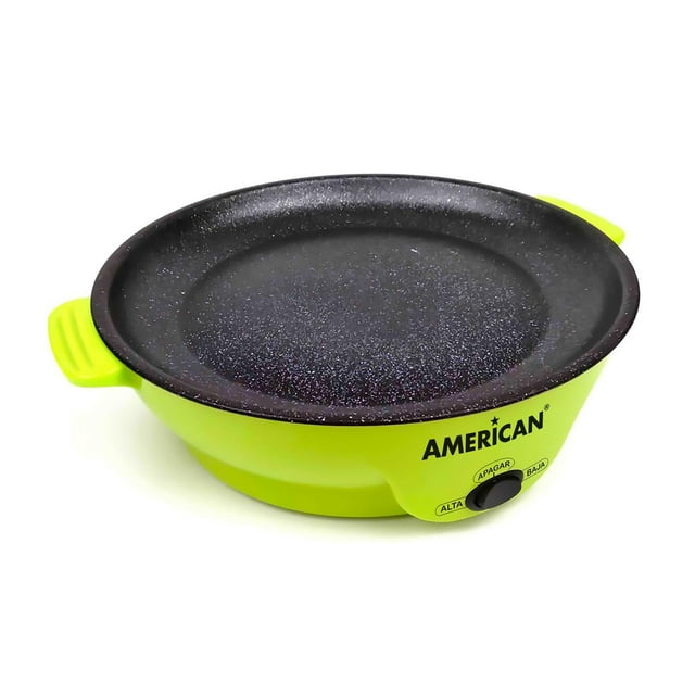 Parrilla Comal Sartén eléctrico Antiadherente 2 Temp American 6022 verde 1 AMERICAN 6022