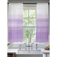 thumbnail image 2 of Purple White Gradient Sheer Curtains for Living Room Bedroom, Light-filtering Sheer Curtain, Abstract Ombre Texture Modern Art Rod Pocket Voile Window Treatment Drapes, 52’’Wx63’’L, 2 Panels Set, 2 of 7