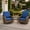 Brown Rattan,Blue Cushion, variant on 3 Piece Patio Swivel Rocker Set, PE Rattan Bistro Set w/ 2 360° Swivel Rocking Chairs and Side Table, Outdoor Conversation Set with Cushions for Patio, Pool, Balcony, Pub, Cafe - Gray