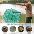 thumbnail image 4 of 3‑Pack Crawfish Traps, 12-Hole Fishing Trap, Cylindrical Hexagon Crab Trap, Green Foldable Fishing Net, Fishing Accessories for Small Fish Shrimp Crab Crawfish (23.6 x 13.8 in), 4 of 8