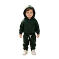 thumbnail image 4 of Soepste Toddler Baby Boy Hoodie Sweatshirt Drawstring Jogger Pants 2‑Pcs Outfit Long Sleeve Suit, 4 of 9