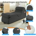 thumbnail image 4 of ijuicy Chaise Lounge Chair for Yoga, Chaise Lounge with Headrest, Oversized Yoga Chair Indoor - Light Gray, 4 of 9