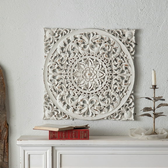 Vintage Hanging Wall Decor – Faux Window Iron Art, French-Style Rustic Wall Hanging for Farmhouse, Café & Indoor Decoration