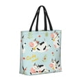 thumbnail image 2 of Naloa Cute Cows Tote Bag for Women, Foldable Tote Bag With Zipper, Large Shoulder Bag, Top Handle Handbag for Travel, Work, Shopping, 2 of 9