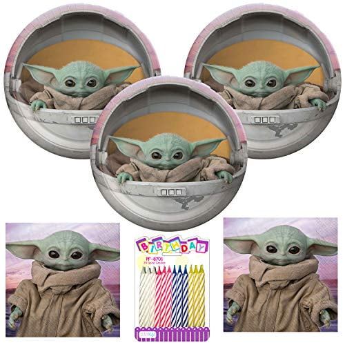 Star Wars Mandalorian Baby Yoda Party Supplies Pack Serves 16 Dessert Plates And Napkins With Birthday Candles Bundle For 16 Walmart Com Walmart Com Star Wars Mandalorian Baby Yoda Party Supplies Pack Serves 16 Dessert Plates And Napkins With Birthday Candles Bundle For 16 Walmart Com Walmart Com