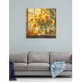 thumbnail image 4 of Sunflowers Canvas Wall Art, Framed Sunflower Prints, Spring Summer Wall Decor Aesthetic Floral Pot Decorative Poster Home Décor for Living Room Farmhouse Ready to Hang (16X16 Inches), 4 of 6