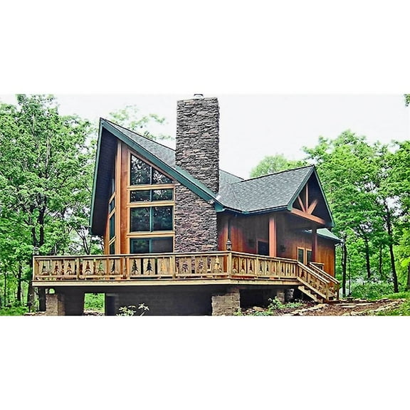 The House Designers: THD-1878 Builder-Ready Blueprints to Build a Modern Lake House Plan with Slab Foundation (5 Printed Sets)