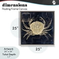 thumbnail image 4 of Stupell Industries Coastal Crab Contour over Map Gray Floating Frame Canvas Art, 25 x 25, by Sasha, 4 of 8
