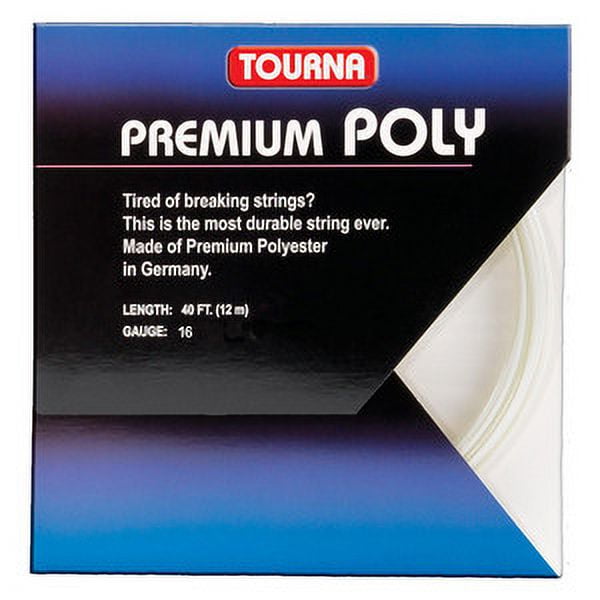 Tourna Poly Tennis String Pearl ( 16G WHITE )
