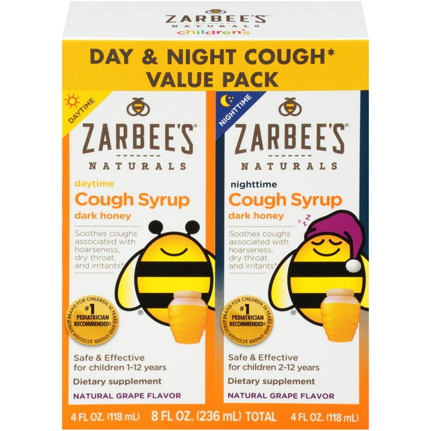 Zarbee's Naturals Children's Cough Syrup with Dark Honey Daytime