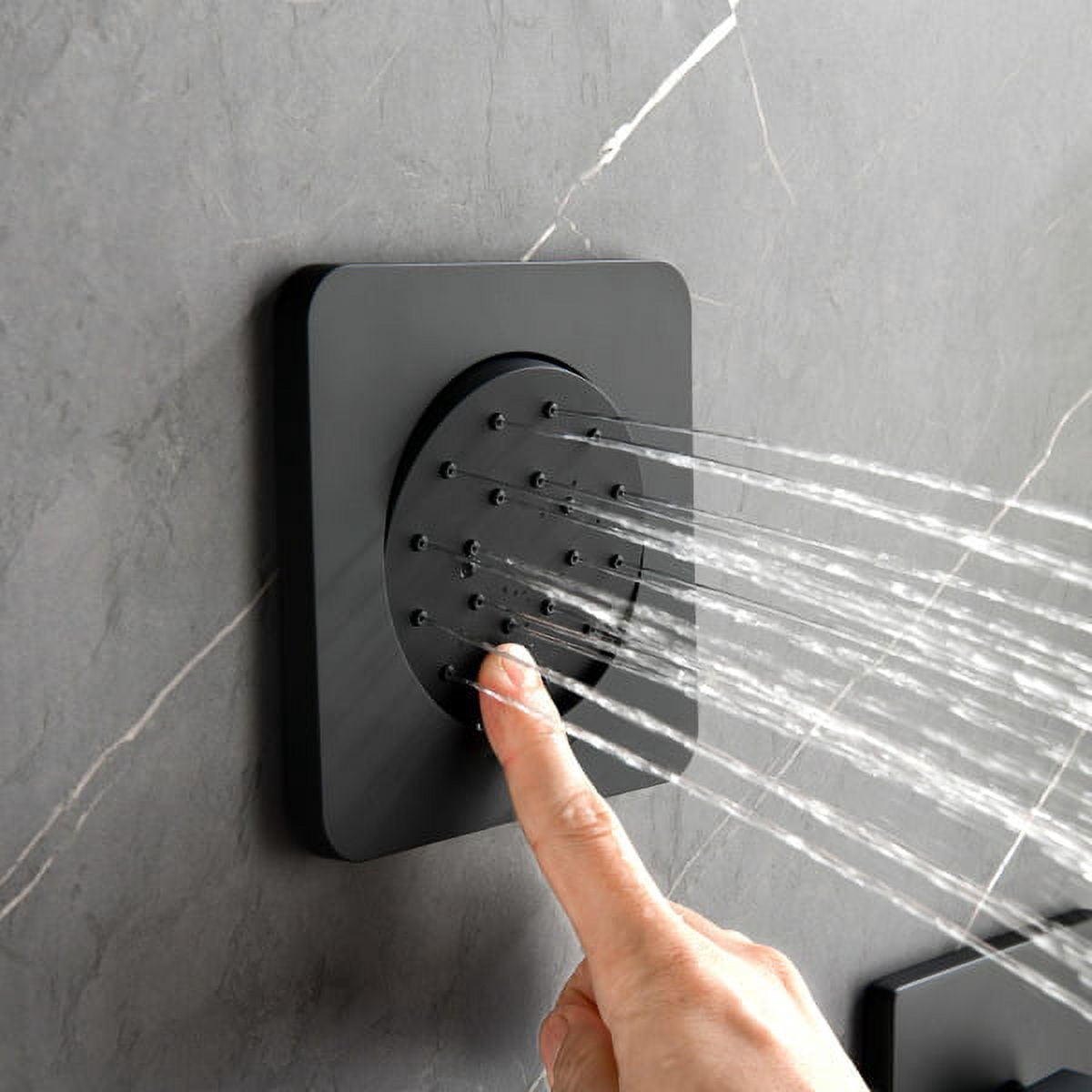 Dual-Control 3-Function Shower System with Hand Shower, 3 Bodysprays & Slide Bar – Complete Bathroom Fixture Package Includes Metal Lever Handles