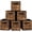 Light Brown and Black-11"-6 Pack, variant on Fabric Storage Cubes  6 Pack Foldable Bins With Handle 11 Inch Box For Shelves Closet Organizer Rustic Brown And Black