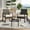 Black Rattan + Off-White Cushion, variant on Senfot 3-Piece Beige PE Rattan Bistro Set, Weather Resistant Woven Patio Seating with Tempered Glass Table & Cushioned Chairs, Ideal for Outdoor Spaces like Patio, Garden and Balcony