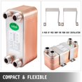 thumbnail image 6 of Brazed Plate Heat Exchanger 316L 3x7.5 Inch 30 Plates 3/4 MPT B12-30 for Beer Wort Chiller and Hydronic Heating, 6 of 6