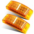 thumbnail image 3 of 2x 6" Rectangular 21 LED Amber Truck Marker Clearance Light Surface Mount Sealed, 3 of 4