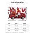 thumbnail image 3 of KLL Truck With Gnomes Print Fleece Throw Blanket, Horizontal Fleece Bedding Cute Soft Blankets Comfy Fleece Flannel Plush Home Decor for Couch & Bed -80"x60", 3 of 9