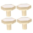 thumbnail image 4 of Raindrops  4 Pcs Gold Pulls Handle Drawer Dresser Knobs Kitchen Cabinet, 4 of 8