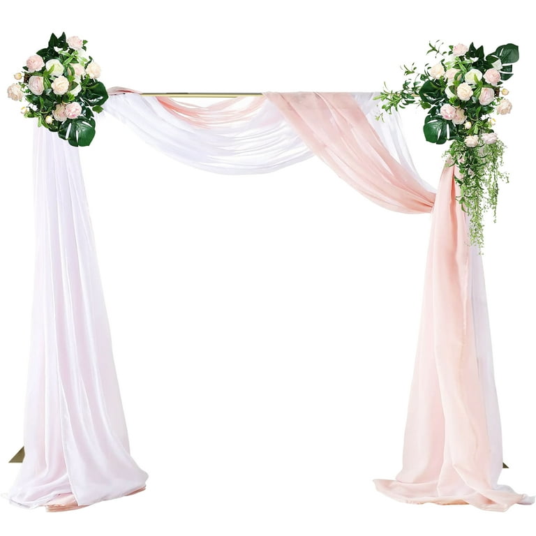 Anqidi 10'x20' Wedding Party Backdrop Stand Pipe Kit, Heavy Duty Background Support System Curtain Frame Telescopic Pipe Silver, Size: (Large)X(W)