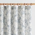 thumbnail image 1 of Cortinas Jinchan Florales de Lino Azul de 213 cm para salón de casa de campo, 1 of 8