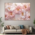 thumbnail image 6 of Mudket Pink and White Flowers with Gold Leaves Canvas Wall Art, Framed Floral Print, Ready to Hang Wall Decor for Living Room Bedroom, Luxury Style Artwork - 12"L x 8"W, 6 of 10
