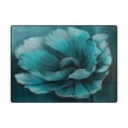 thumbnail image 2 of Ryvnso Teal Flower Area Floor Rugs Soft Non-Slip Large Mats Nursery Carpets 80" x 58", 2 of 7