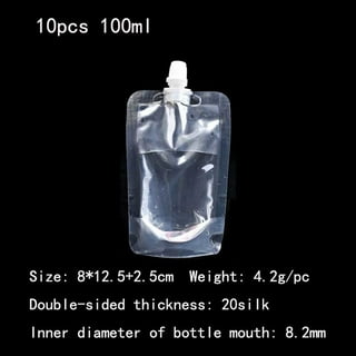 10pcs, Reusable Juice Bags, Clear Drink Pouches Bags, 500ml/16.9oz