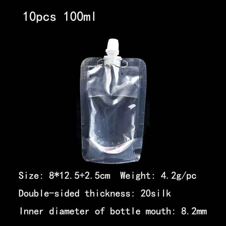 Qweryboo 30 Pcs Plastic Flask Drink Pouch for Adults Liquor, Rum Runner for Cruise, Reusable Drinking Bags with Funnel for Cruise, Travel, Outdoor
