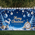 thumbnail image 5 of Blue & Gold Christmas Banner Snowflake Pattern Xmas Backdrop Reindeer Design Gift Box Festive Background for Christmas Party New Year Celebration Winter Gathering, 5 of 9