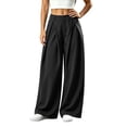 thumbnail image 7 of BRELIL Women's High Waisted Wide Leg Sweatpants Flowy Casual Loose Palazzo Pants Trousers Fall Winter Outfits Streetwear Workout, Black S, 7 of 7
