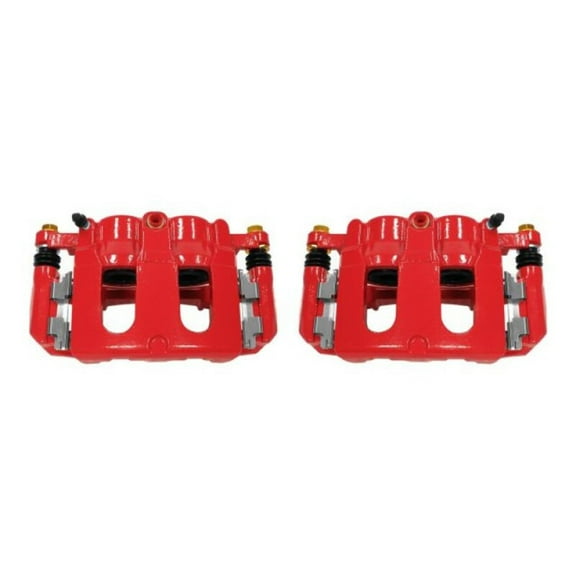 Power Stop Front Pair of Red Powder Coated Calipers S5214
