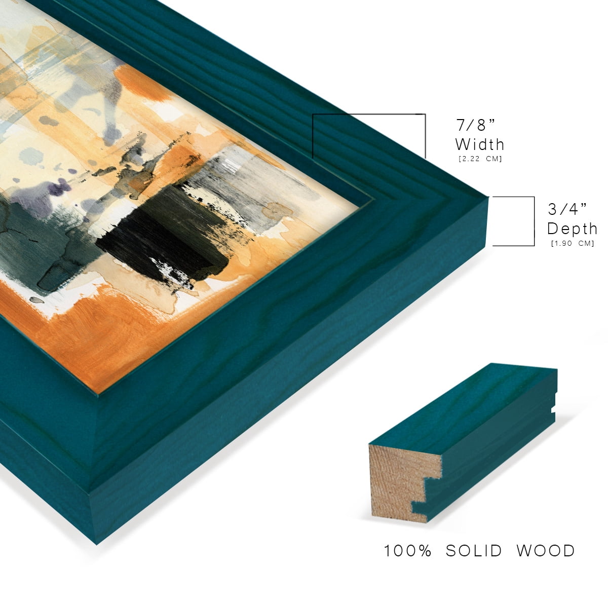 Seria III - Framed Print w/glass - Ocean Blue