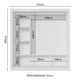 thumbnail image 4 of Ropero Closet Madesa Nobre 3 Puertas Corredizas Blanco/Negro, 4 of 5